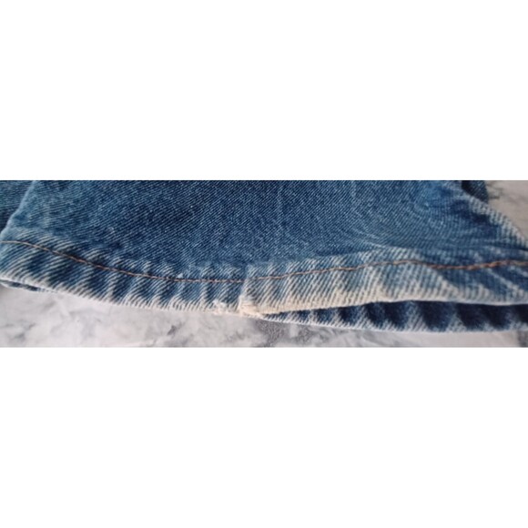 Vintage 60s 70s Rustler Dark Blue Zipper Jeans 34 (32") Long (33") Made in USA - Picture 9 of 12